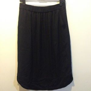 Madewell Black Mid Length Skirt